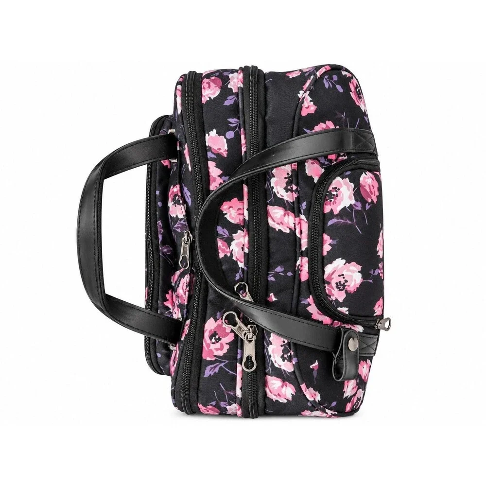 KROSER Rolling Laptop Bag Briefcase Floral 15.6